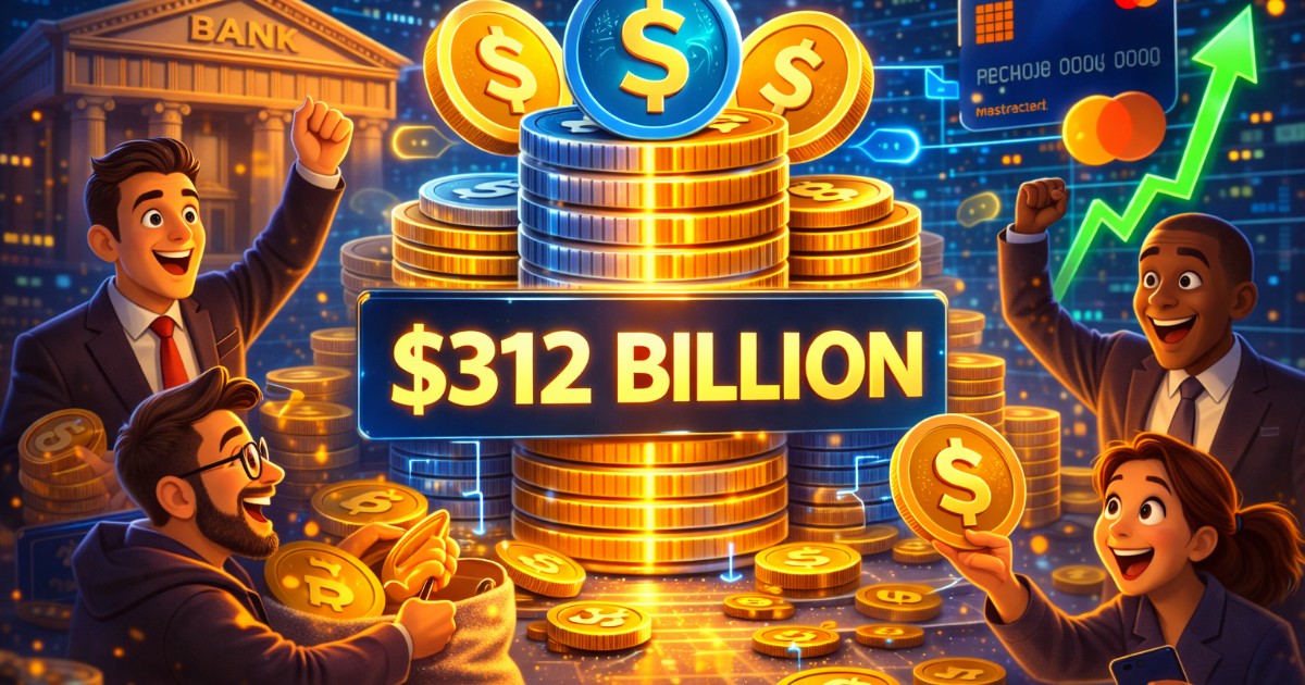 Stablecoin Market Reaches $312 Billion as Banks and Payment Giants Embrace Onchain Dollars