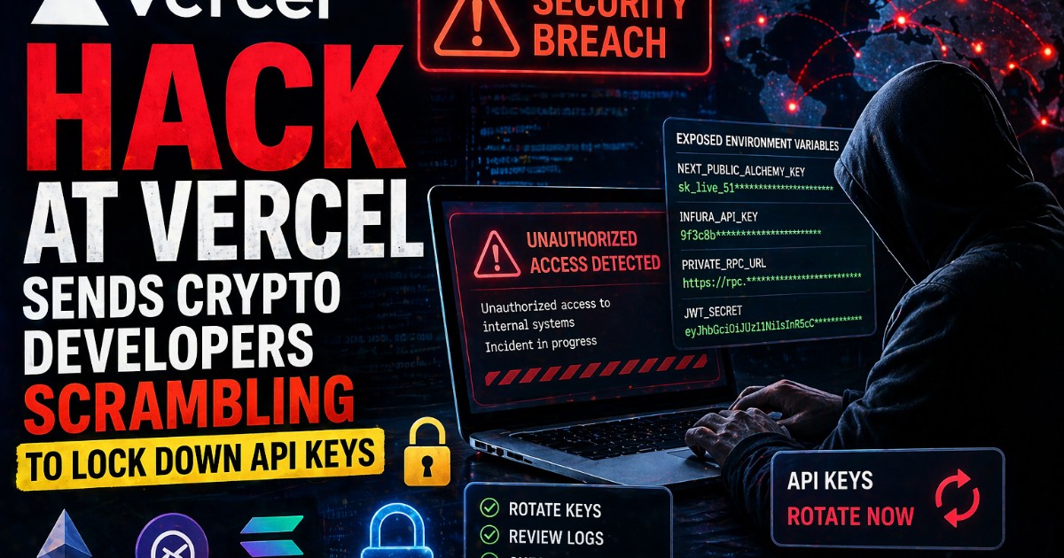 Hack at Vercel Sends Crypto Developers Scrambling to Lock Down API Keys