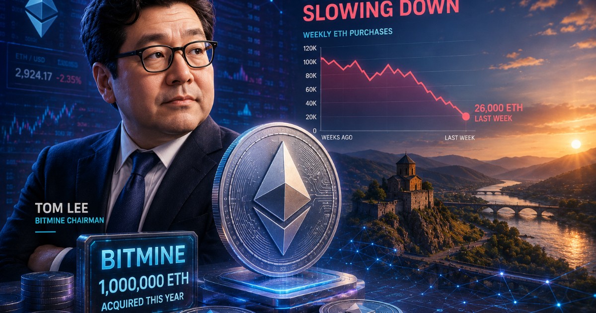 Tom Lee’s Bitmine Slows Down Ether Purchases After Buying 1 Million ETH This Year