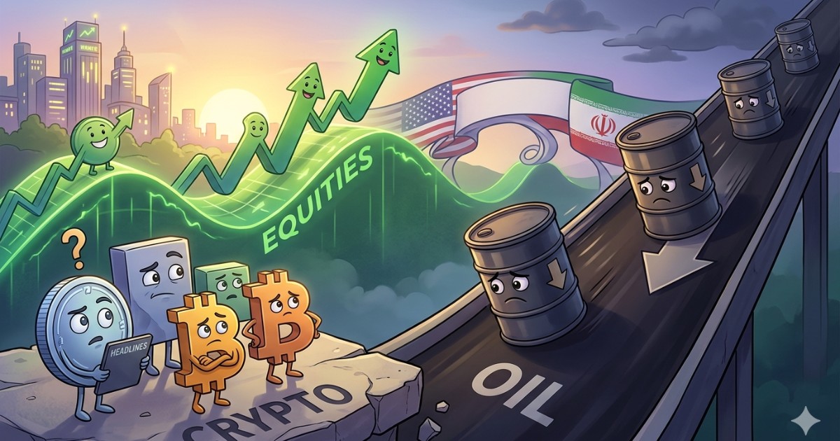 U.S.-Iran Deal Lifts Equities, Sends Oil Lower, While Crypto Stays Wary
