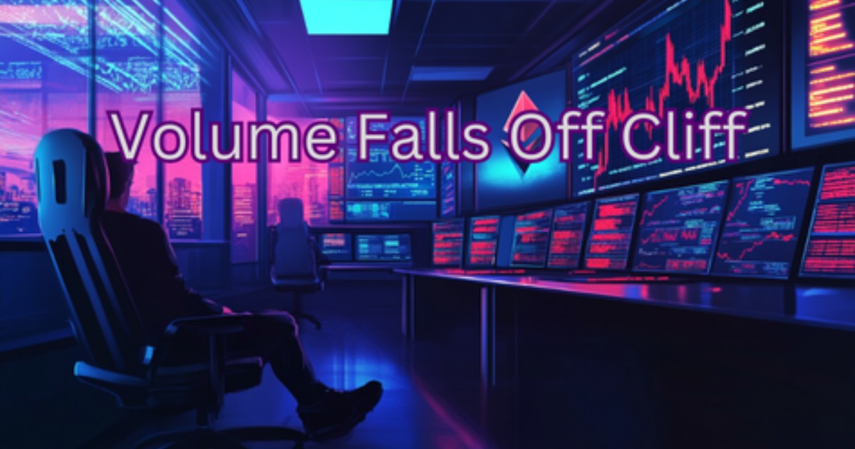 Crypto Trading Volume Just Fell Off A Cliff