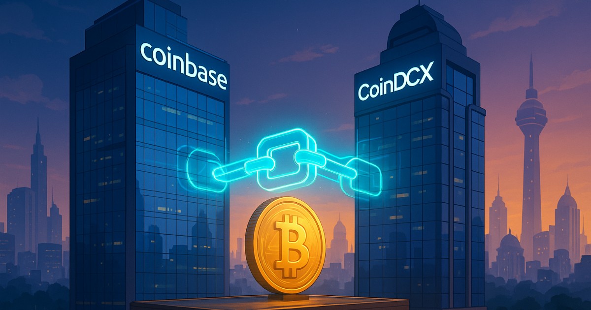Coinbase Invests in Indian Exchange CoinDCX, Valued at 2.45 Billion Dollars