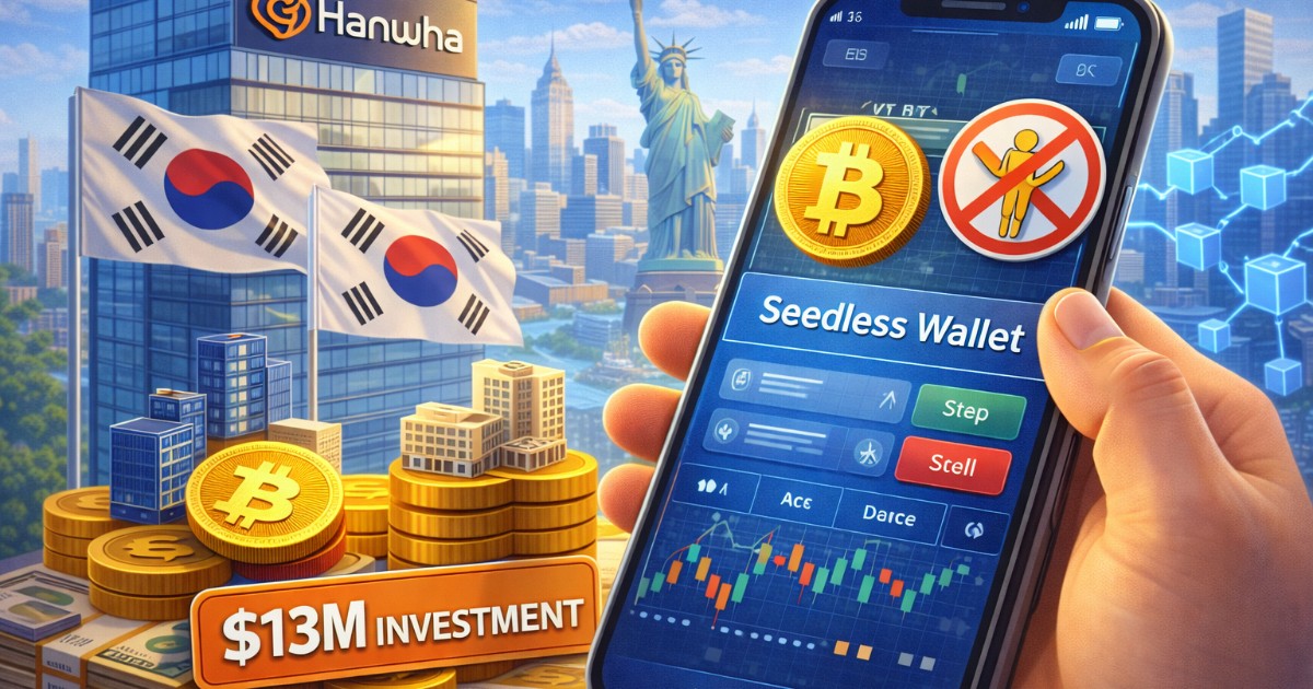 South Korea’s Hanwha Invests $13 Million in Seedless Crypto Wallet Technology