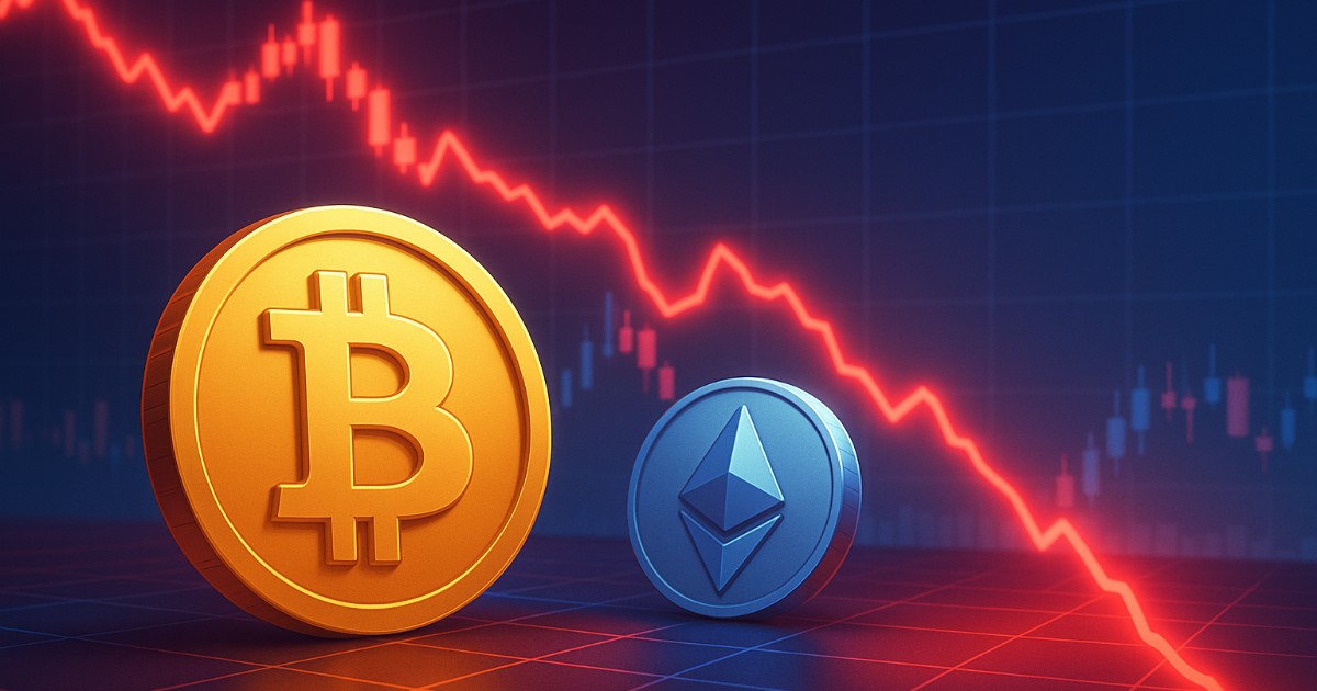 Bitcoin and Ethereum Fall Below Key Support as Market Cap Drops Under $3.8 Trillion
