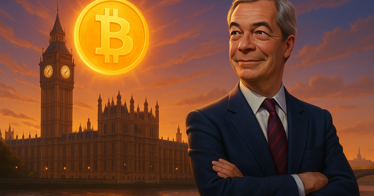 Nigel Farage Backs Crypto and Proposes 5 Billion Pound State Bitcoin Reserve