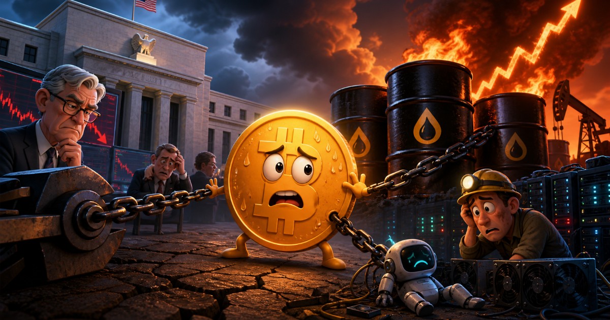 Bitcoin Pressured by Fed Uncertainty, Oil, and AI Slowdown