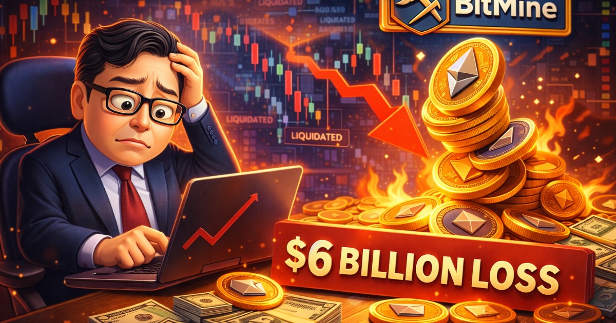 Tom Lee’s BitMine Sits on $6 Billion Unrealized Loss After Ether Market Slide