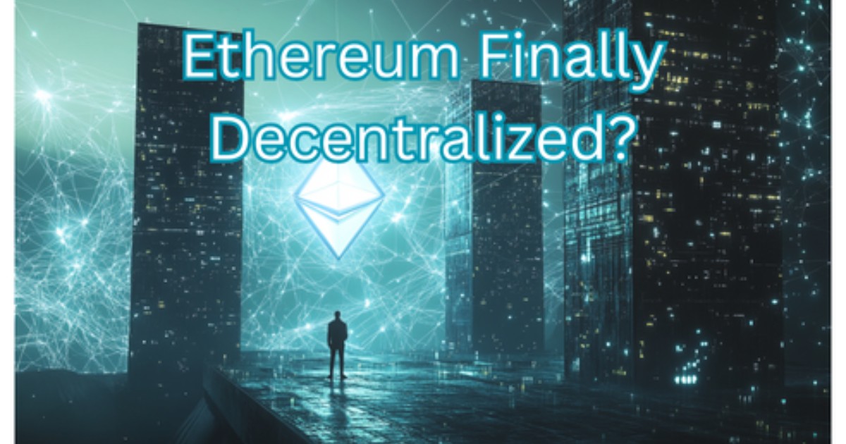 Two Entities Control 80% of Ethereum’s Blocks, And A Dev Wants to Fix It