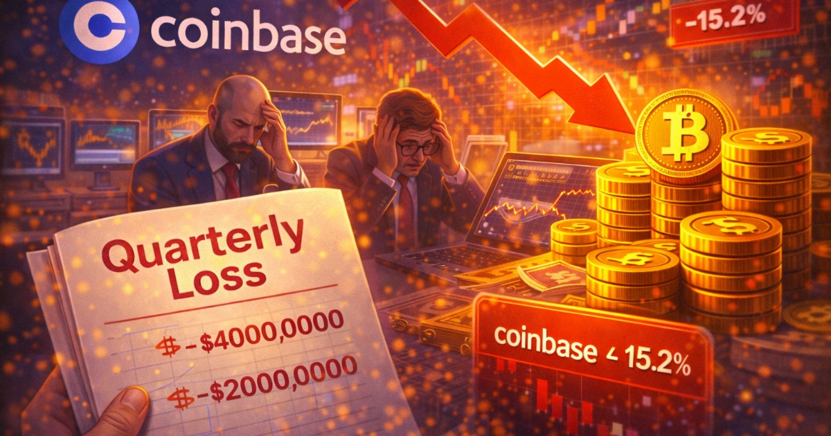 Coinbase Swings to Quarterly Loss as Trading Volumes Slow