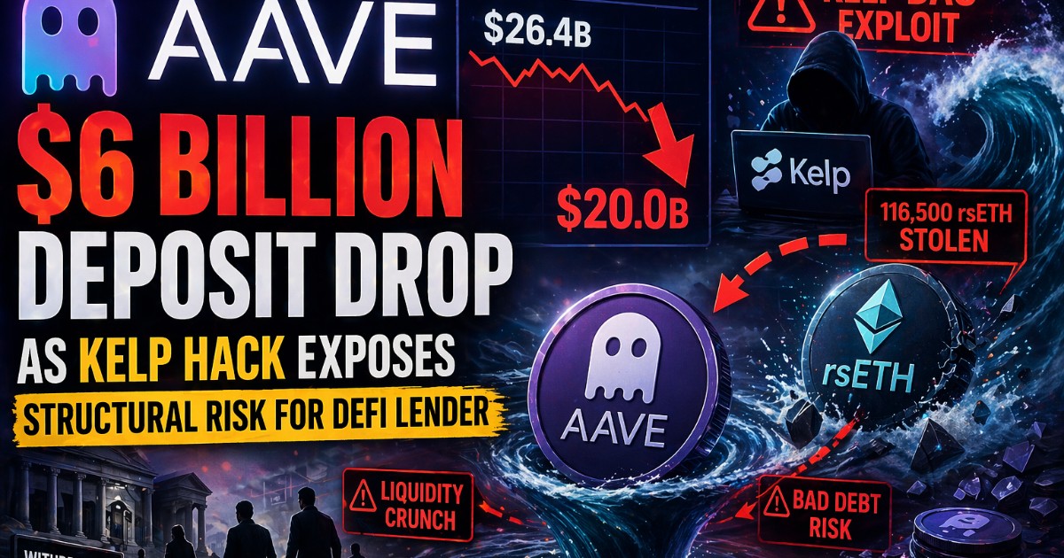 Aave Sees $6 Billion Deposit Drop as Kelp Hack Exposes Structural Risk for DeFi Lender